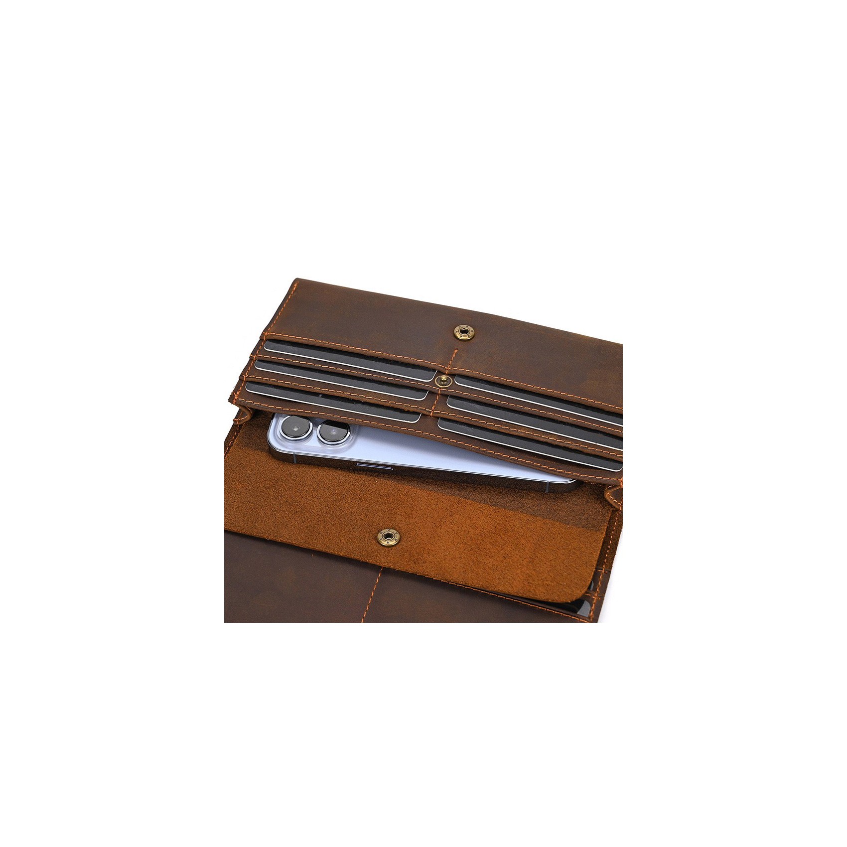 Мужское кожаное портмоне Mortimer коричневое