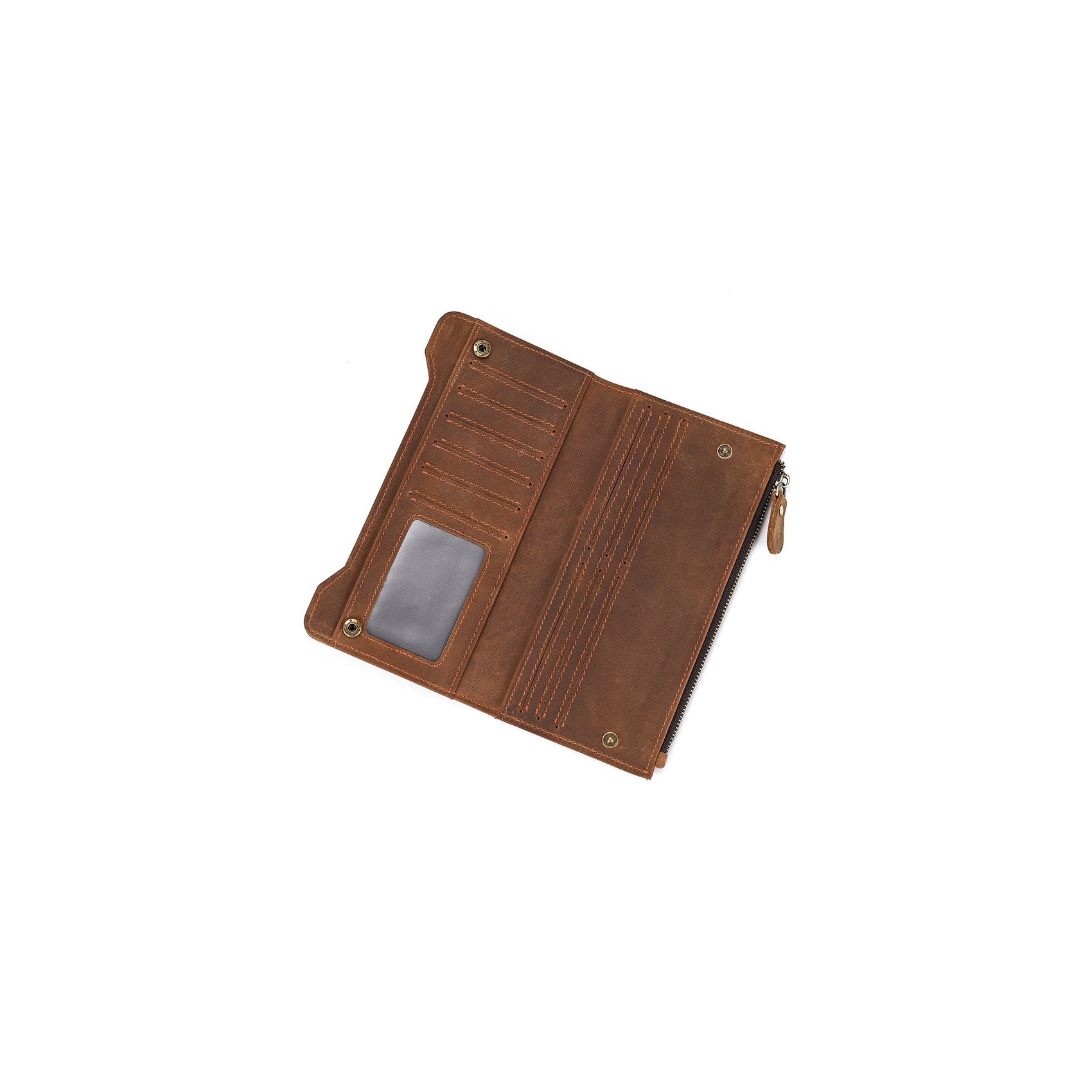 Мужское кожаное портмоне Nicolas коричневое