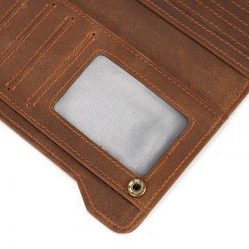 Мужское кожаное портмоне Nicolas коричневое фото