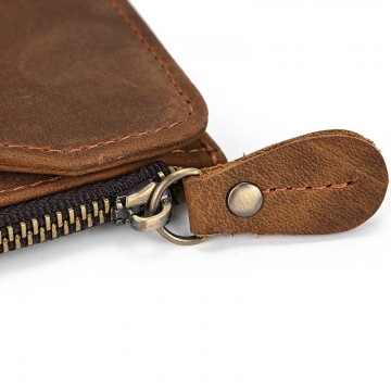 Мужское кожаное портмоне Nicolas коричневое фото