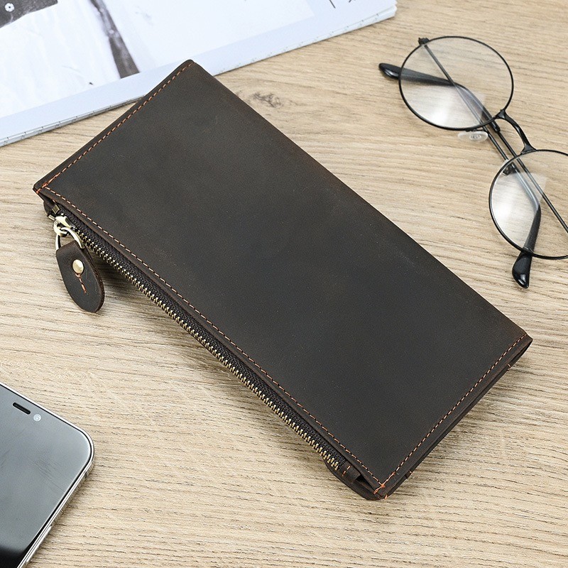 Мужское кожаное портмоне Nicolas темно-коричневое - 4 фото