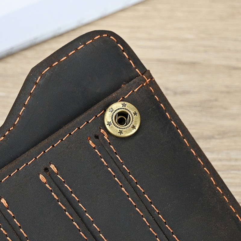 Чоловіче шкіряне портмоне Nicolas темно-коричневе - 7 фото