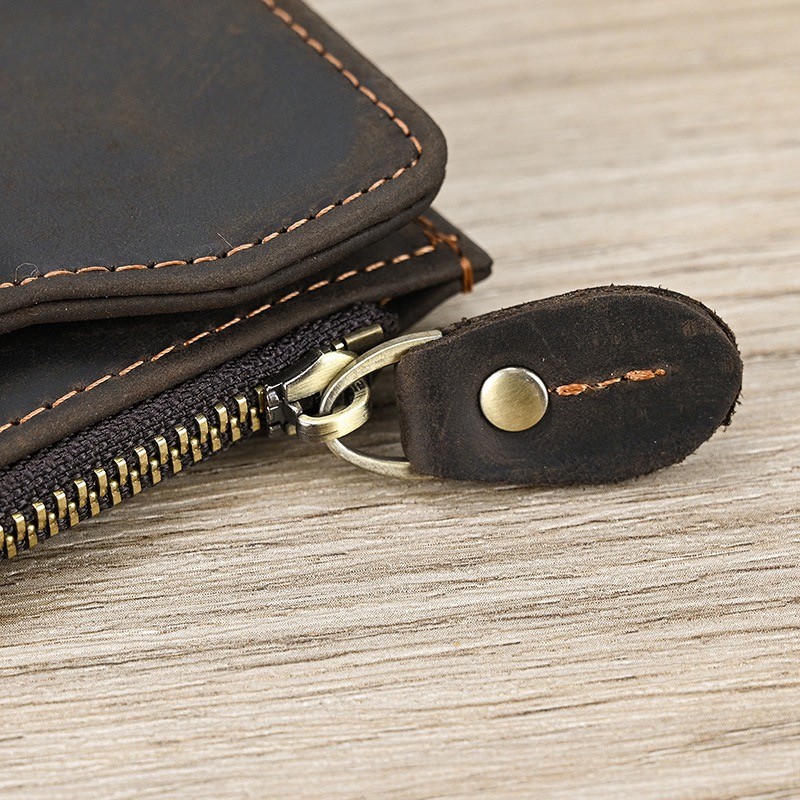 Чоловіче шкіряне портмоне Nicolas темно-коричневе - 9 фото