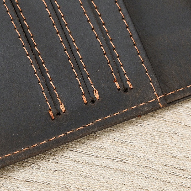 Чоловіче шкіряне портмоне Nicolas темно-коричневе - 10 фото