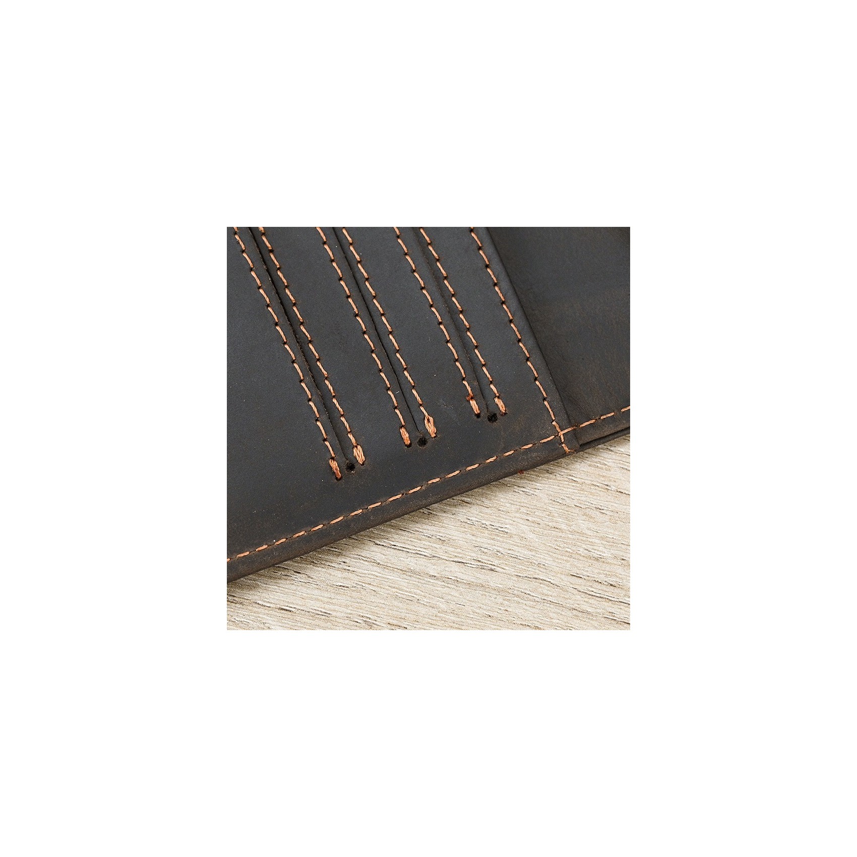 Чоловіче шкіряне портмоне Nicolas темно-коричневе