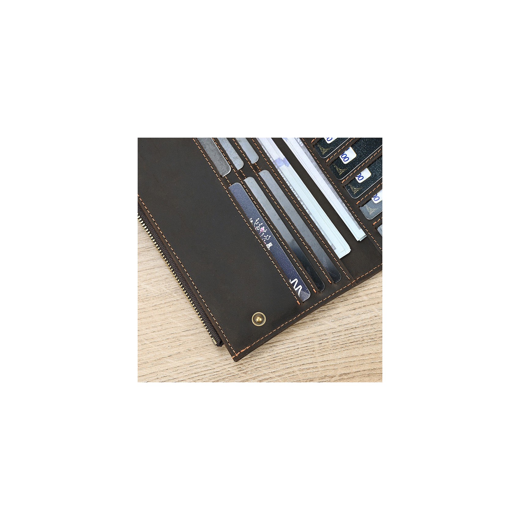 Чоловіче шкіряне портмоне Nicolas темно-коричневе