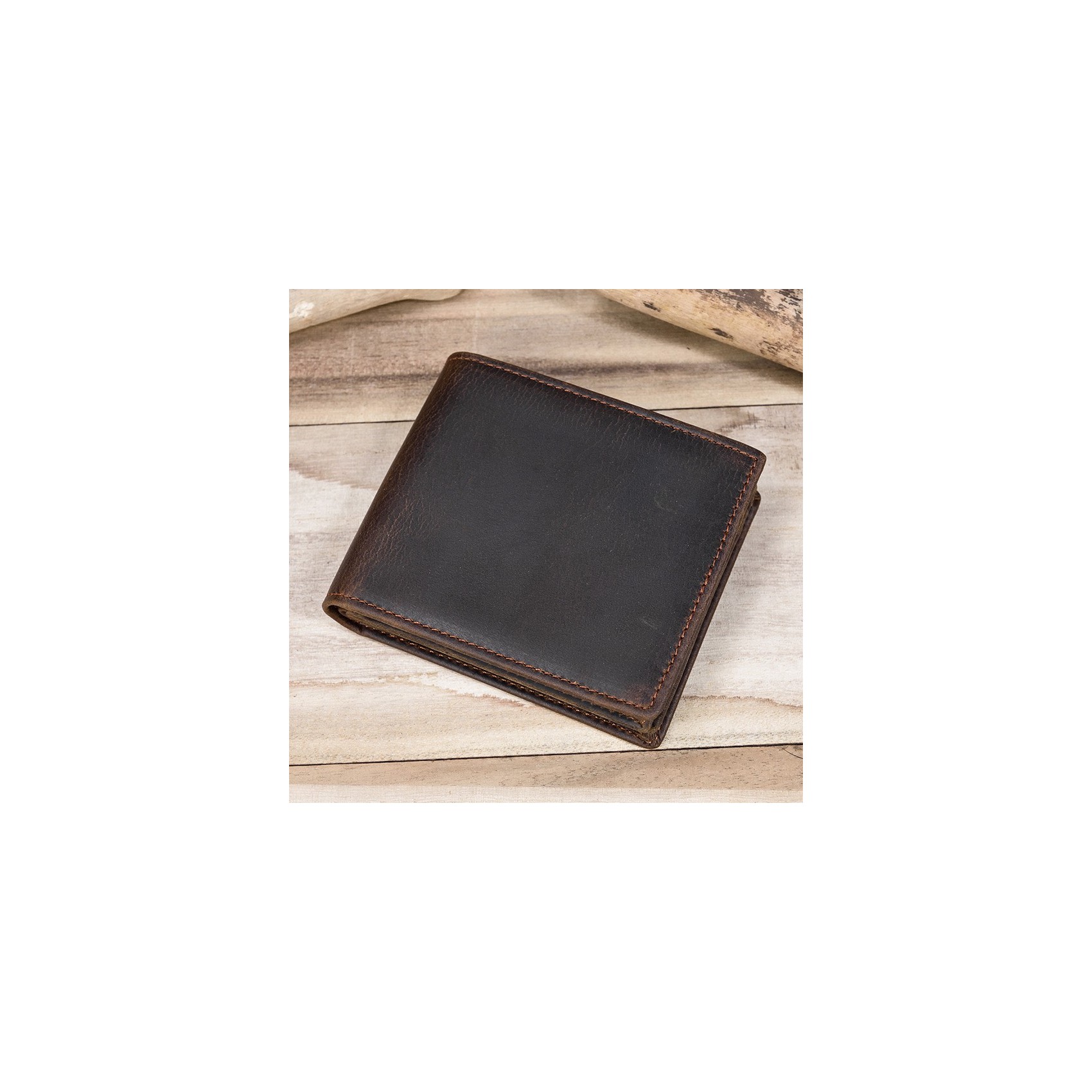 Чоловічий шкіряний гаманець Nowel темно-коричневий