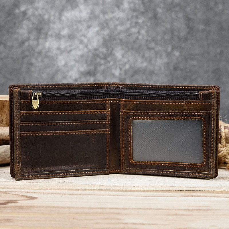 Чоловічий шкіряний гаманець Nowel темно-коричневий - 1 фото