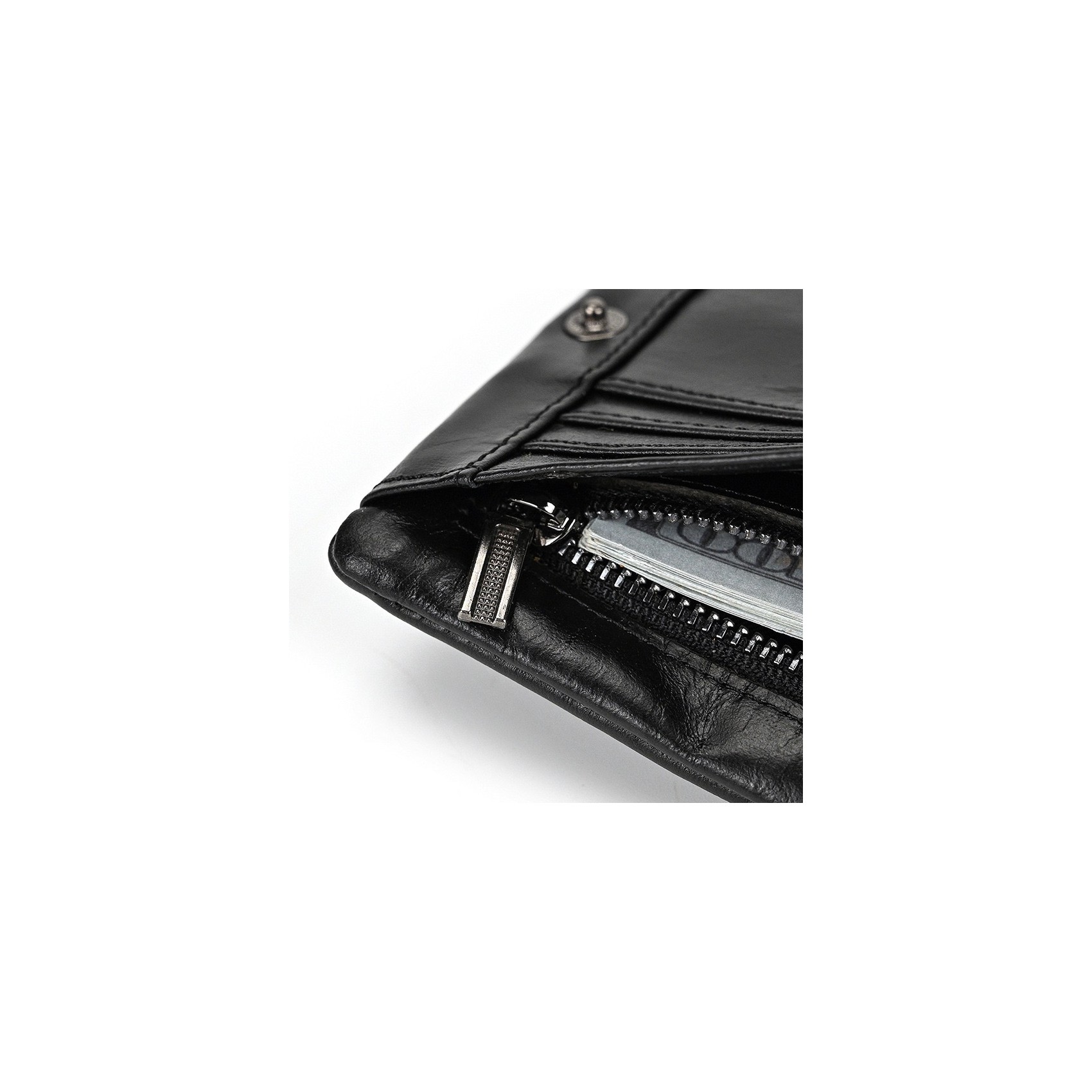 Чоловічий шкіряний гаманець Borland чорний