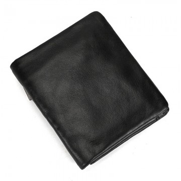 Чоловічий шкіряний гаманець Borland чорний фото