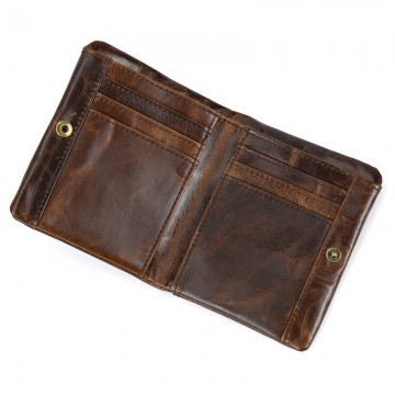 Чоловічий шкіряний гаманець Borland темно-коричневий фото