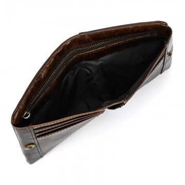 Чоловічий шкіряний гаманець Borland темно-коричневий фото