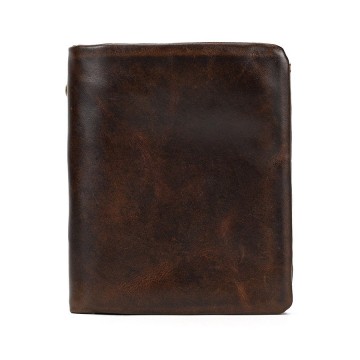 Мужской кожаный кошелек Borland темно-коричневый фото