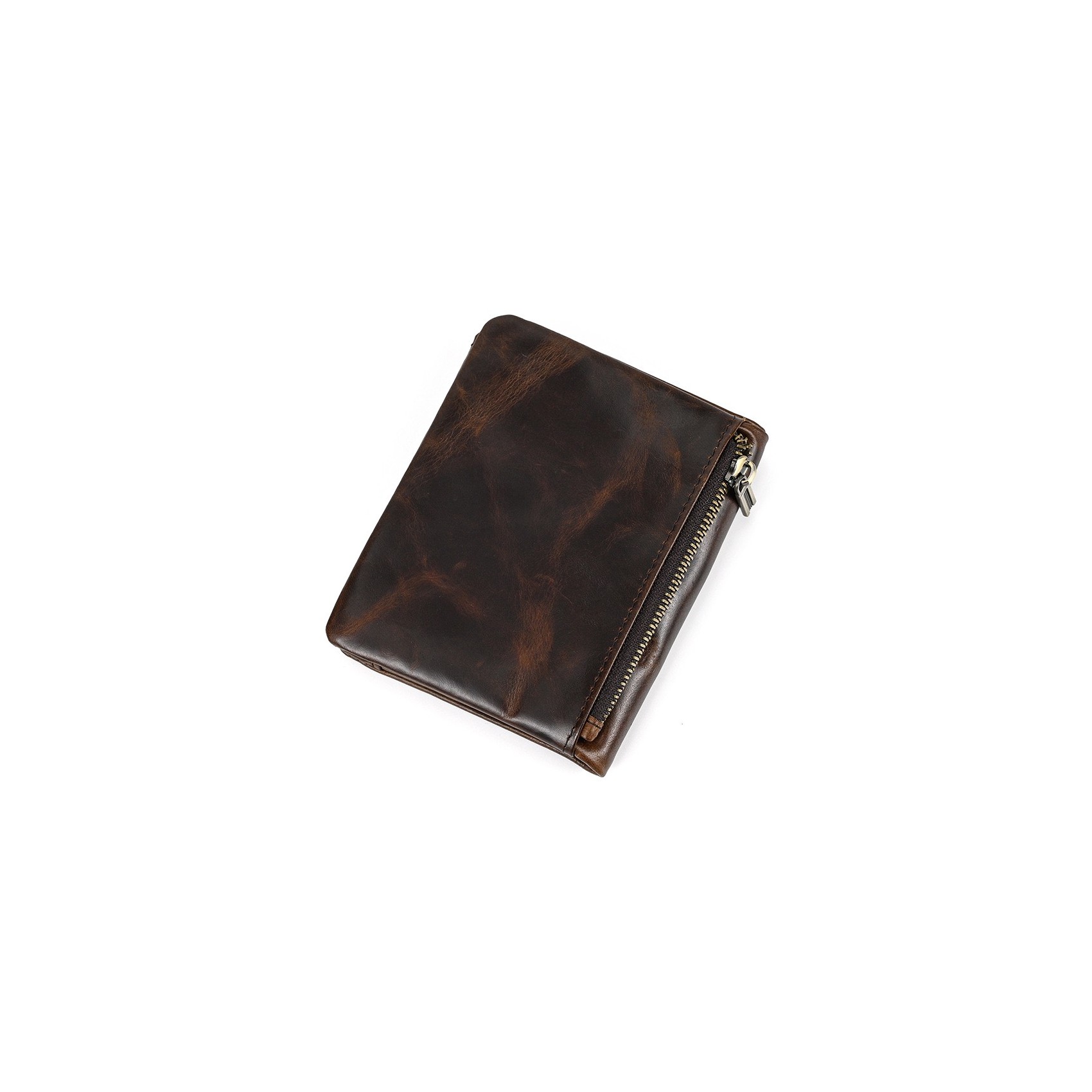 Мужской кожаный кошелек Borland темно-коричневый