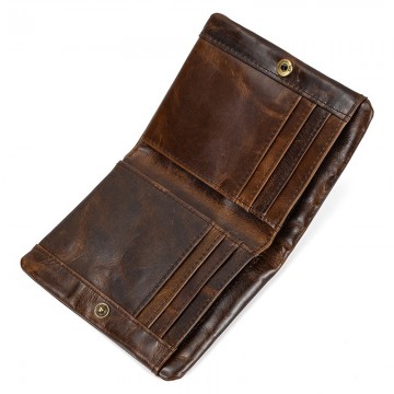 Чоловічий шкіряний гаманець Borland темно-коричневий фото