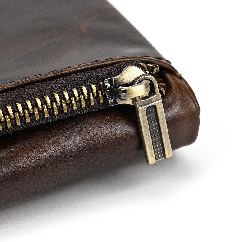 Чоловічий шкіряний гаманець Borland темно-коричневий - 11 фото