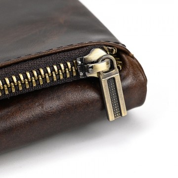 Чоловічий шкіряний гаманець Borland темно-коричневий фото