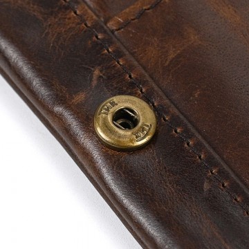 Чоловічий шкіряний гаманець Borland темно-коричневий фото