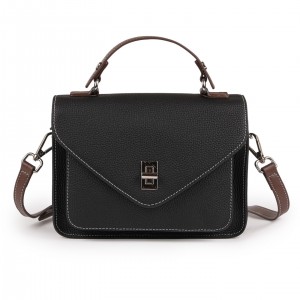 Жіноча шкіряна сумка месенджер Camille чорна