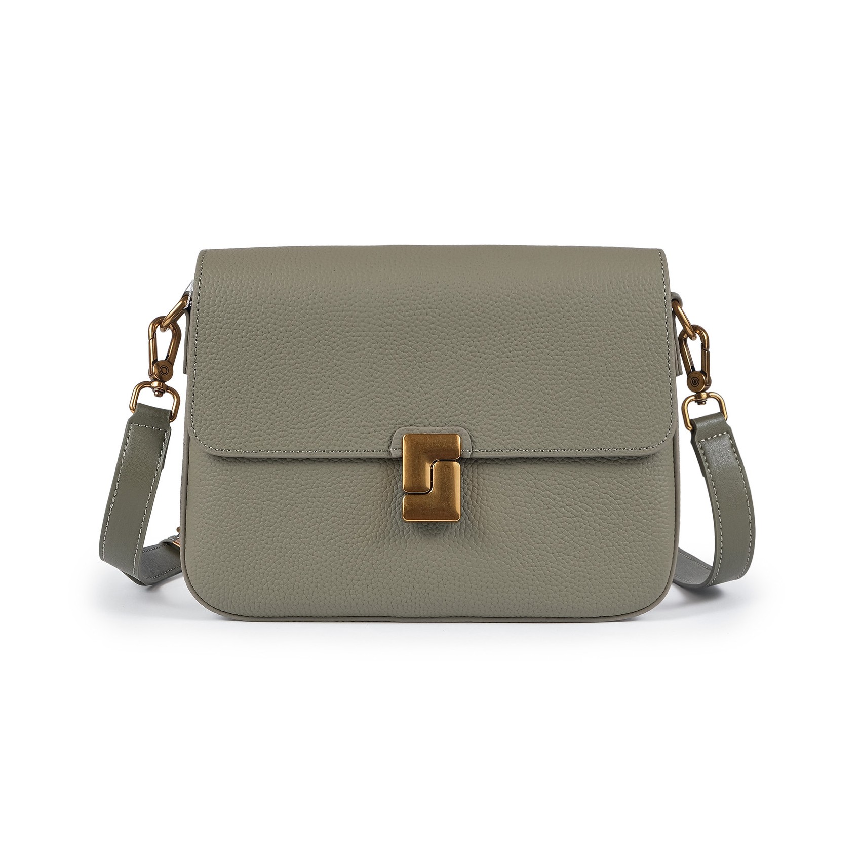 Жіноча шкіряна сумка месенджер Claire фісташкова