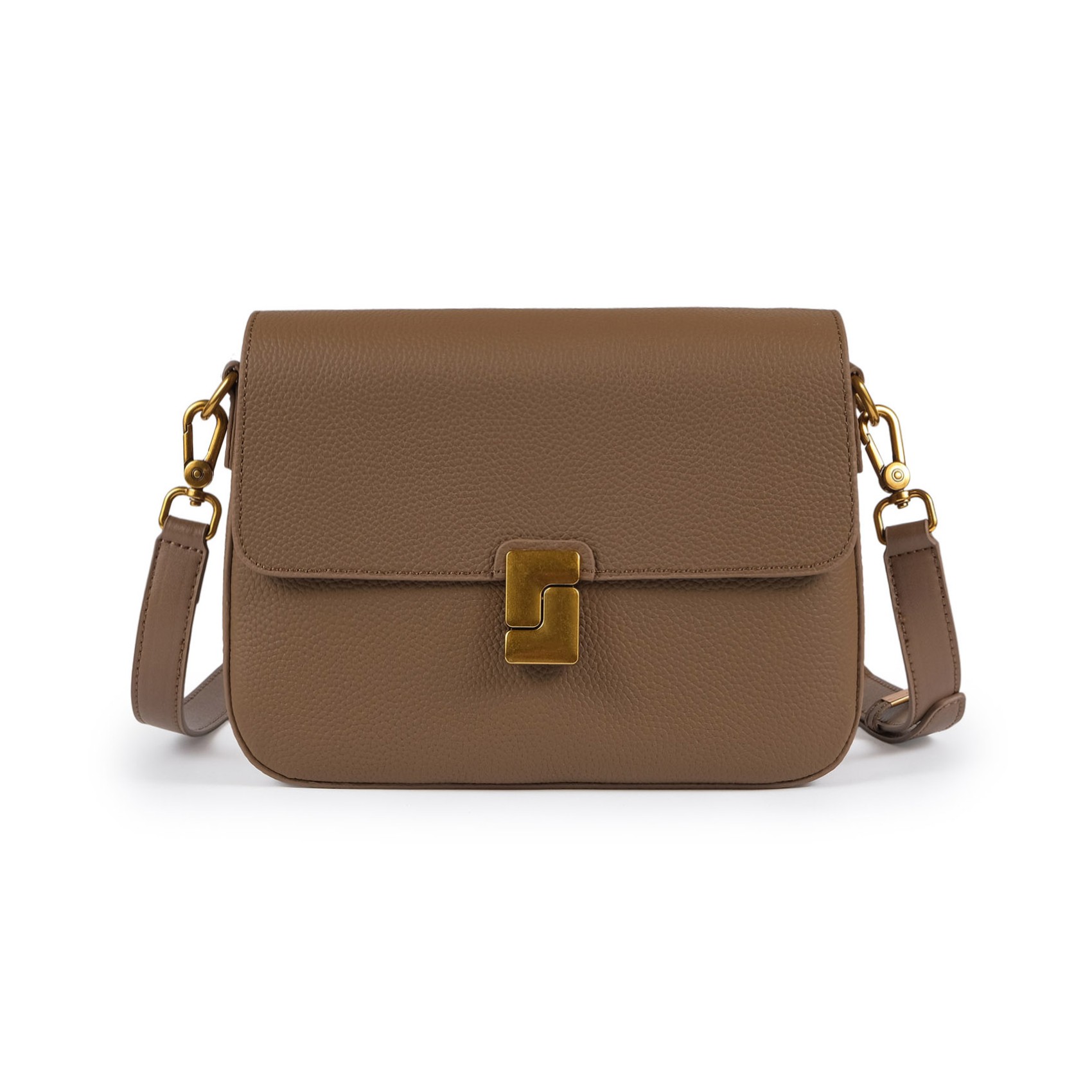 Жіноча шкіряна сумка месенджер Claire коричнева