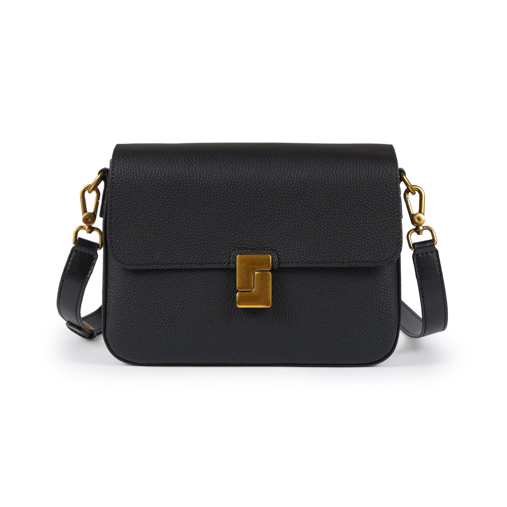 Женская кожаная сумка мессенджер Claire черная