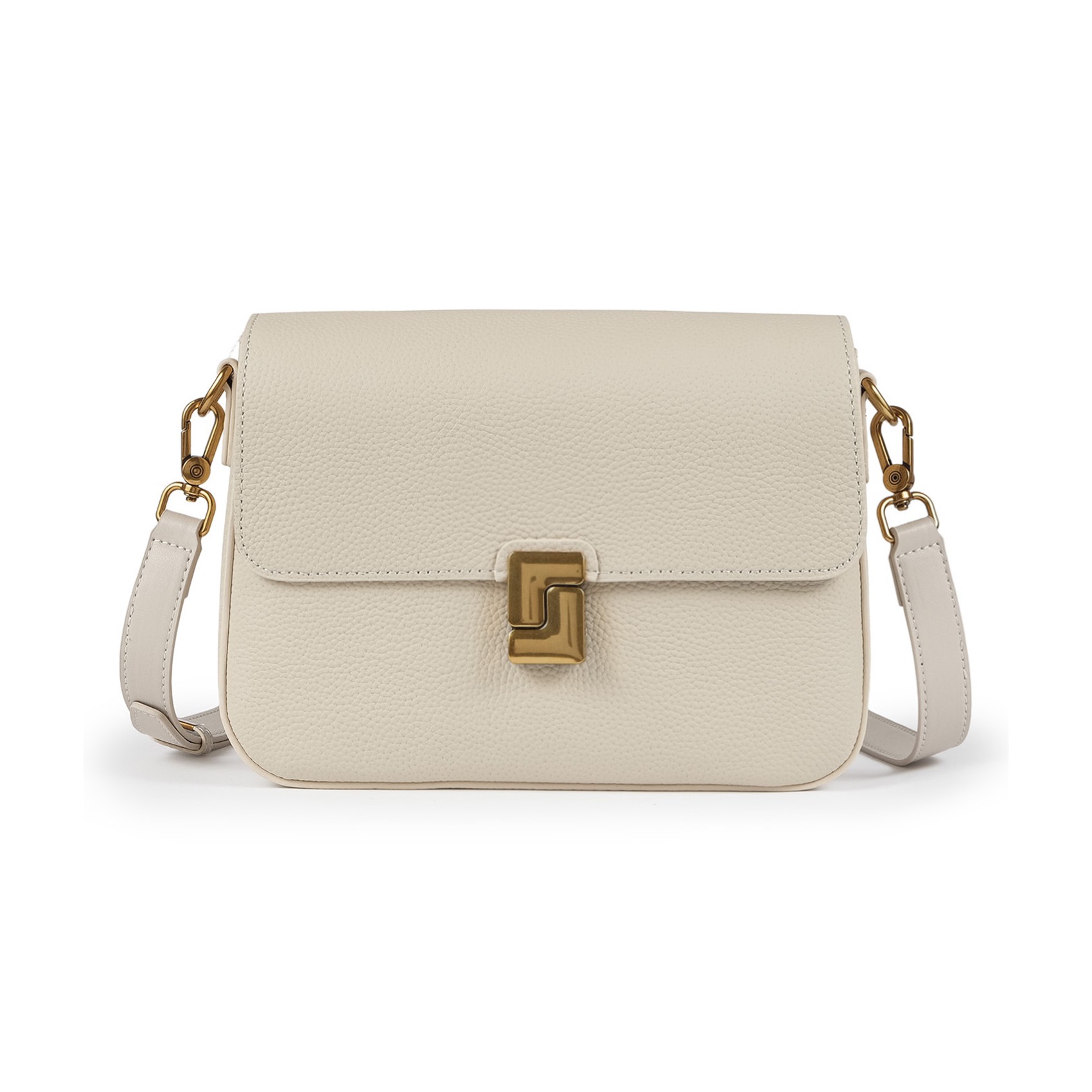 Женская кожаная сумка мессенджер Claire белая