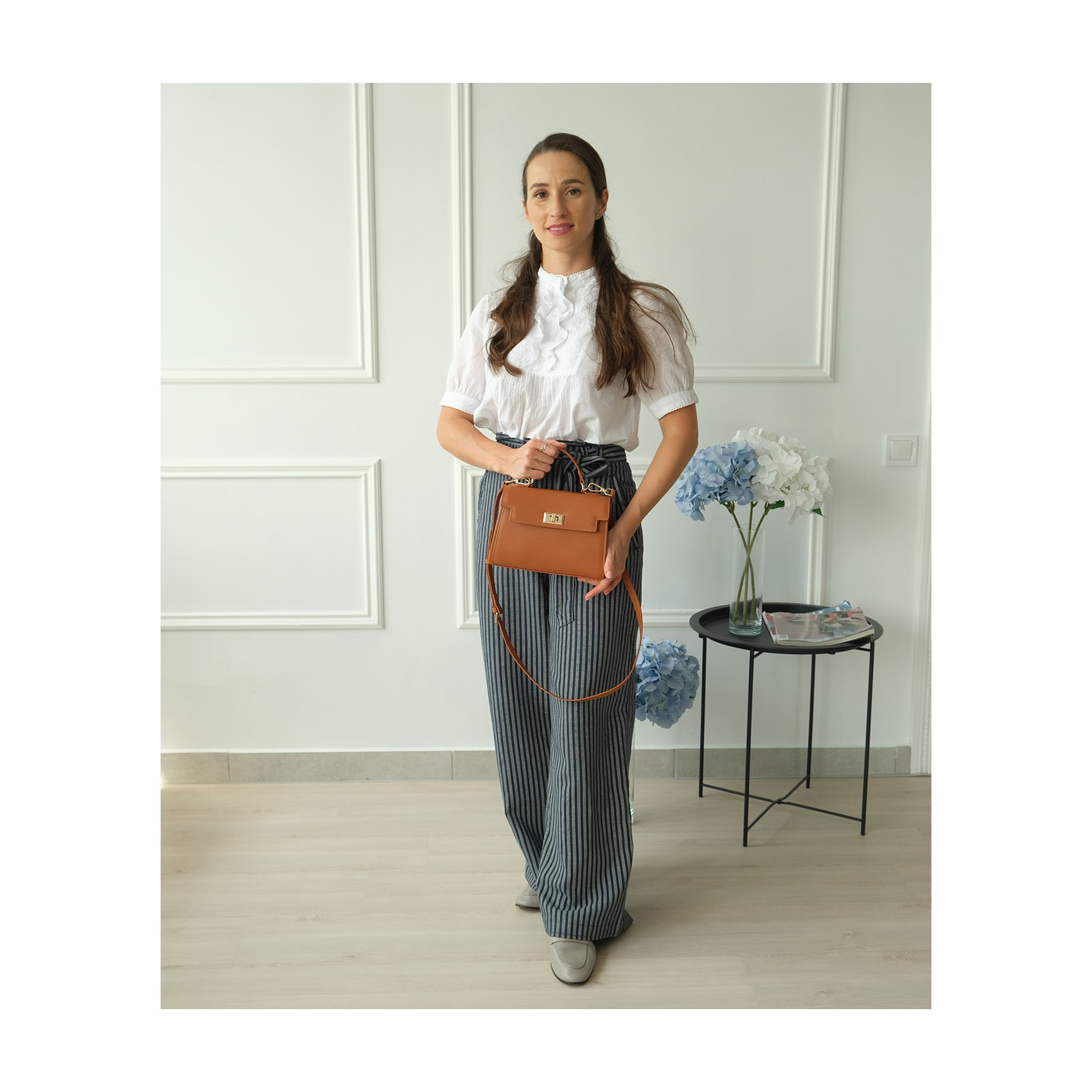 Жіноча шкіряна сумка Brielle світло-коричнева