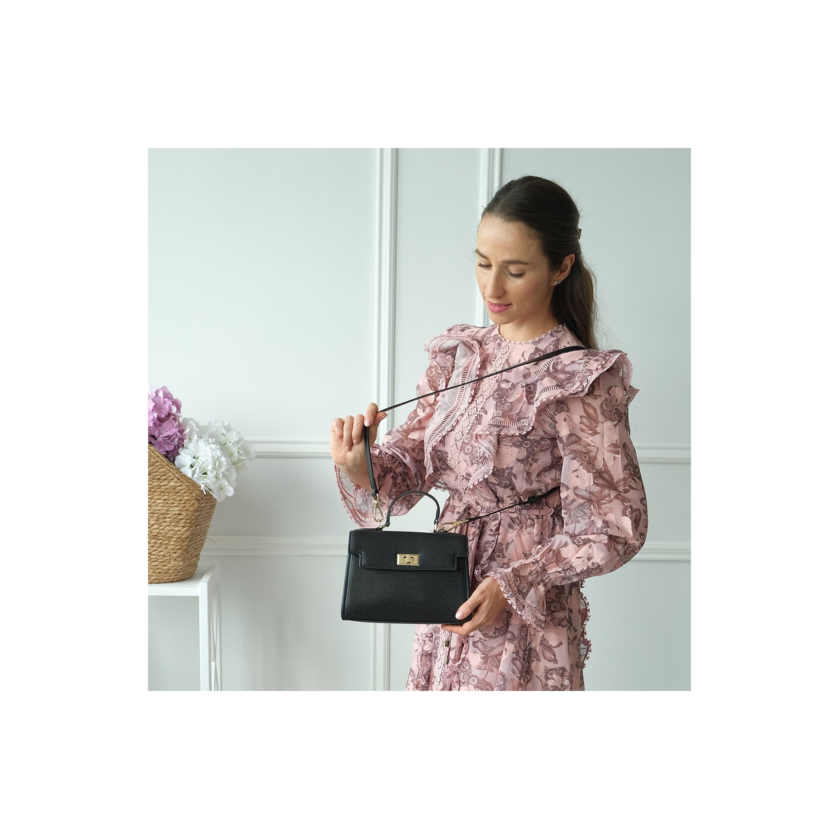 Жіноча шкіряна сумка Brielle чорна