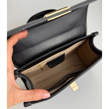 Жіноча шкіряна сумка Brielle чорна фото