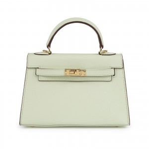 Женская кожаная сумка Kelly 22 мятная