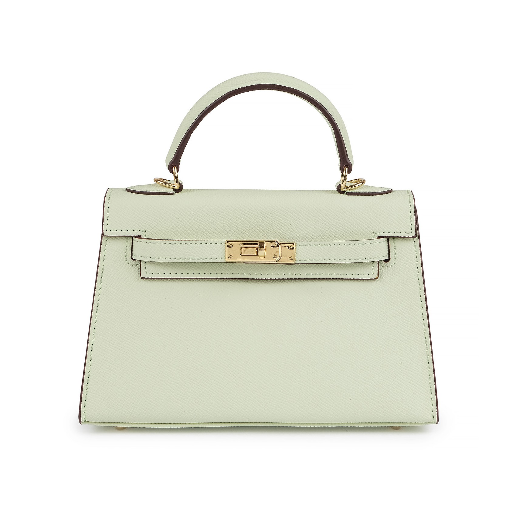 Женская кожаная сумка Kelly 22 мятная