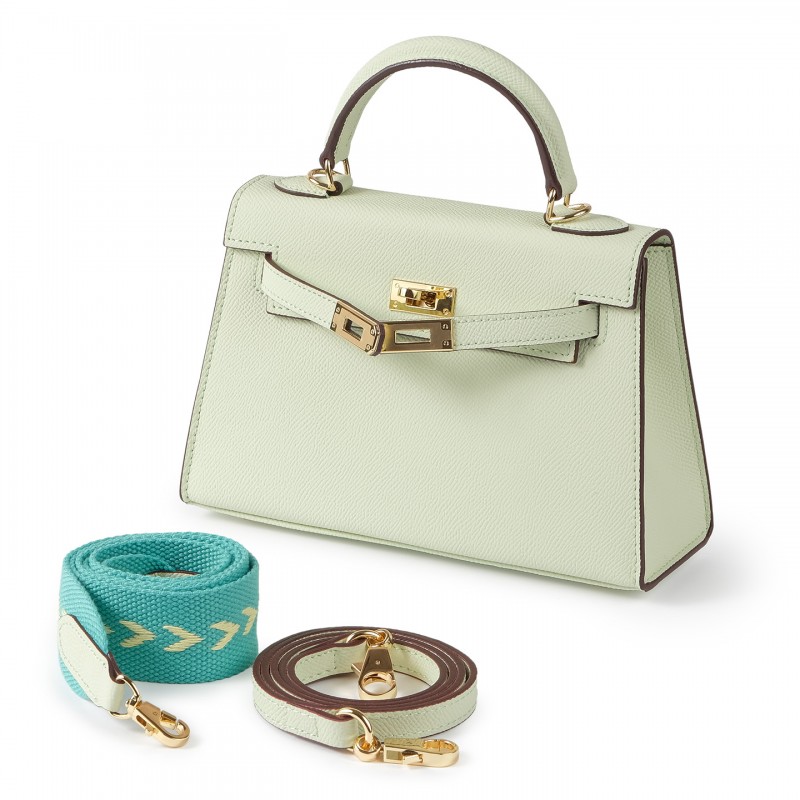 Жіноча шкіряна сумка Kelly 22 м'ятна - 2 фото