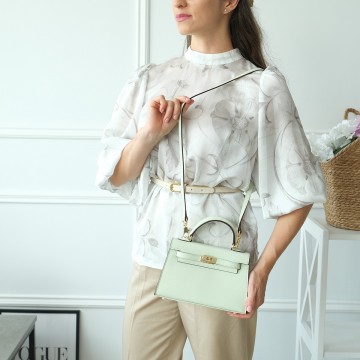 Жіноча шкіряна сумка Kelly 22 м'ятна фото