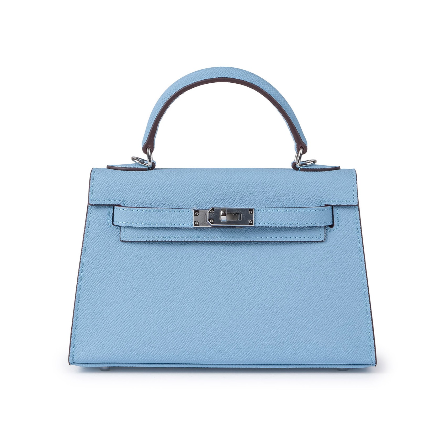 Женская кожаная сумка Kelly 22 голубая