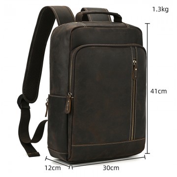 Чоловічий шкіряний рюкзак Fincher темно-коричневий фото