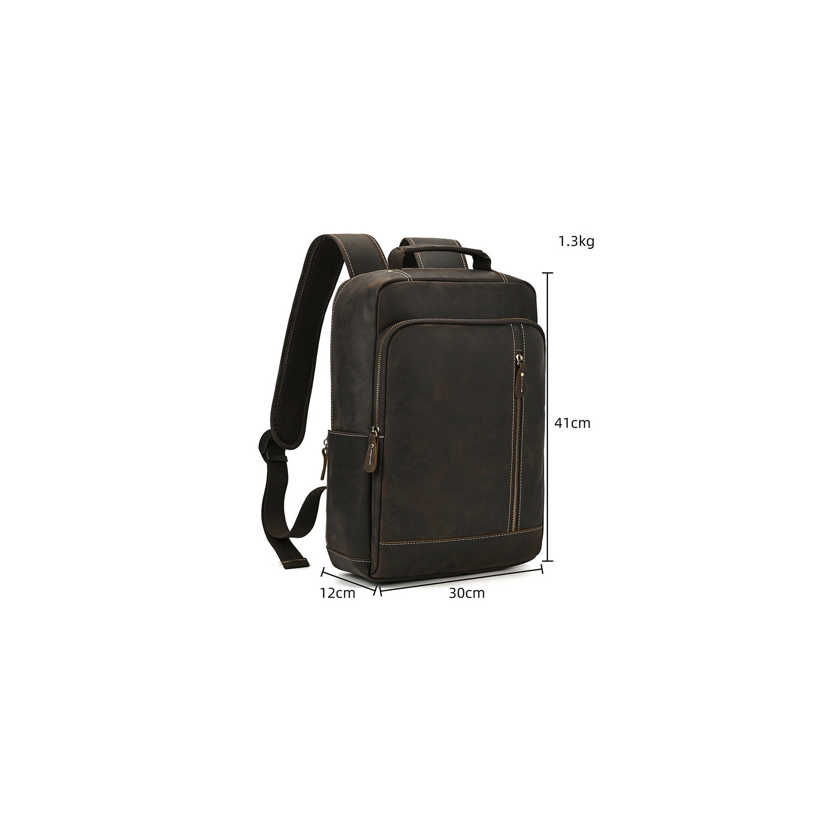 Мужской кожаный рюкзак Fincher темно-коричневый