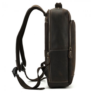 Мужской кожаный рюкзак Fincher темно-коричневый фото