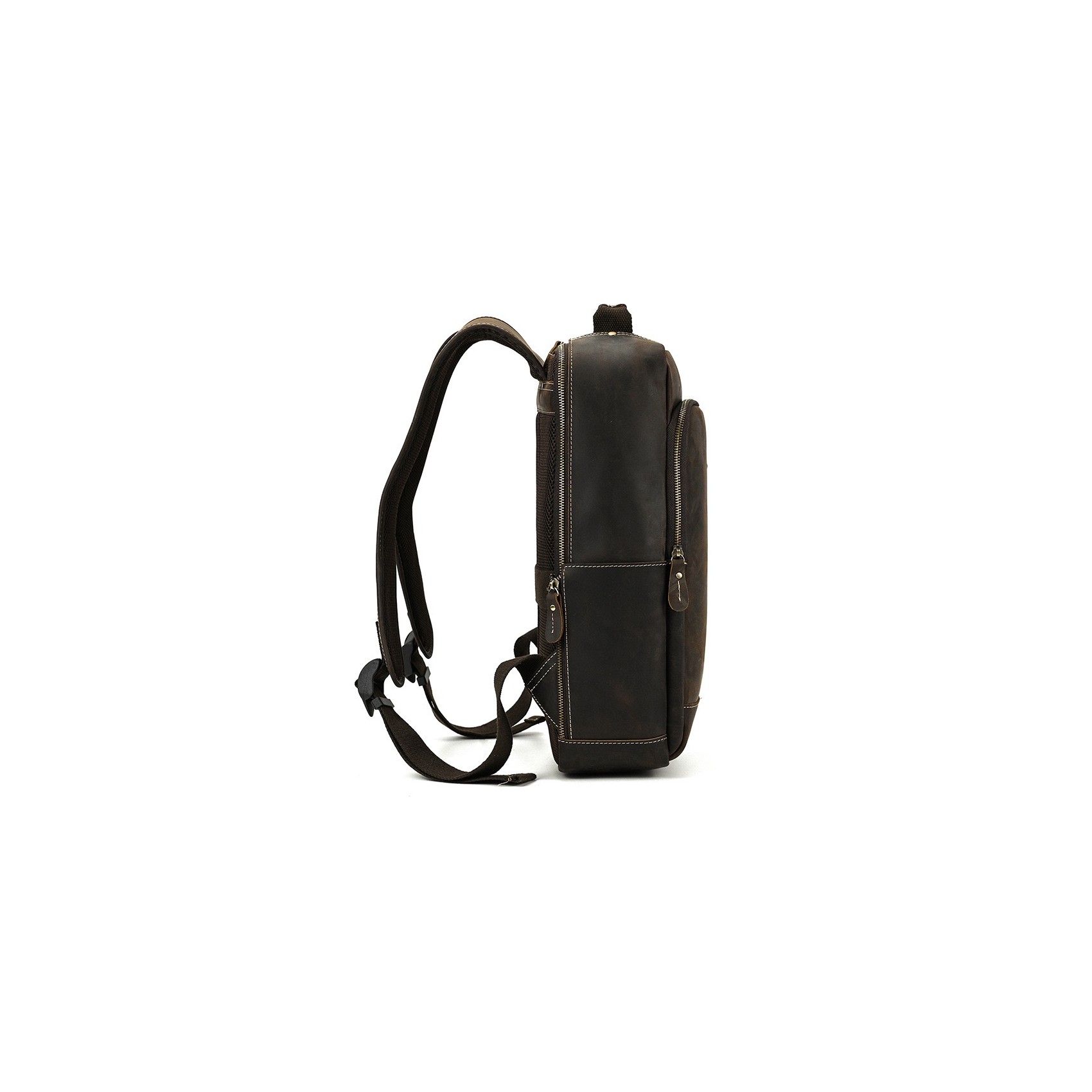 Мужской кожаный рюкзак Fincher темно-коричневый