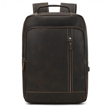 Мужской кожаный рюкзак Fincher темно-коричневый фото