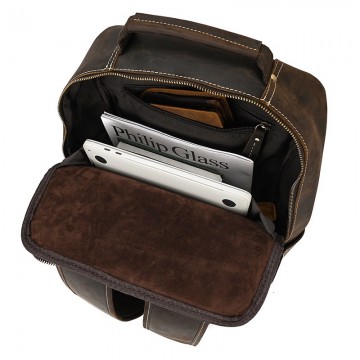 Мужской кожаный рюкзак Fincher темно-коричневый фото