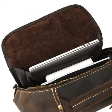 Мужской кожаный рюкзак Fincher темно-коричневый фото