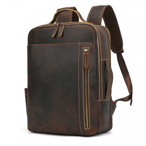 Чоловічий рюкзак шкіряний Portland темно-коричневий