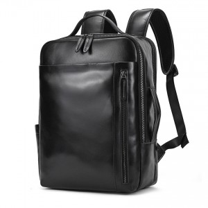 Мужской кожаный рюкзак Portland черный