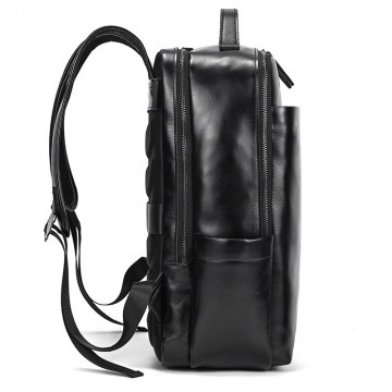 Мужской кожаный рюкзак Portland черный фото