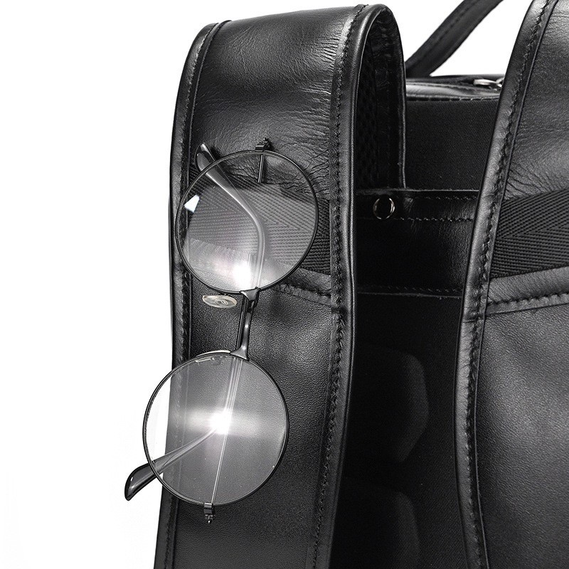 Чоловічий рюкзак шкіряний Portland чорний - 9 фото