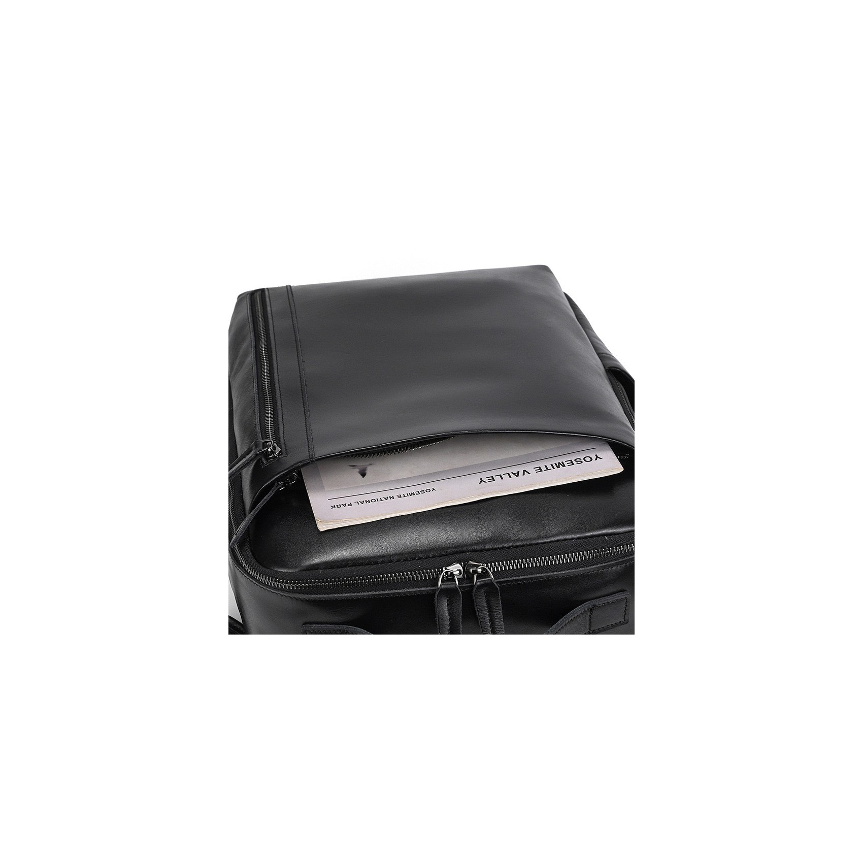 Мужской кожаный рюкзак Portland черный