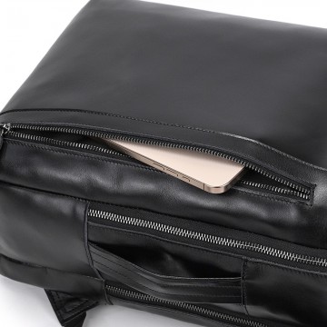 Мужской кожаный рюкзак Portland черный фото