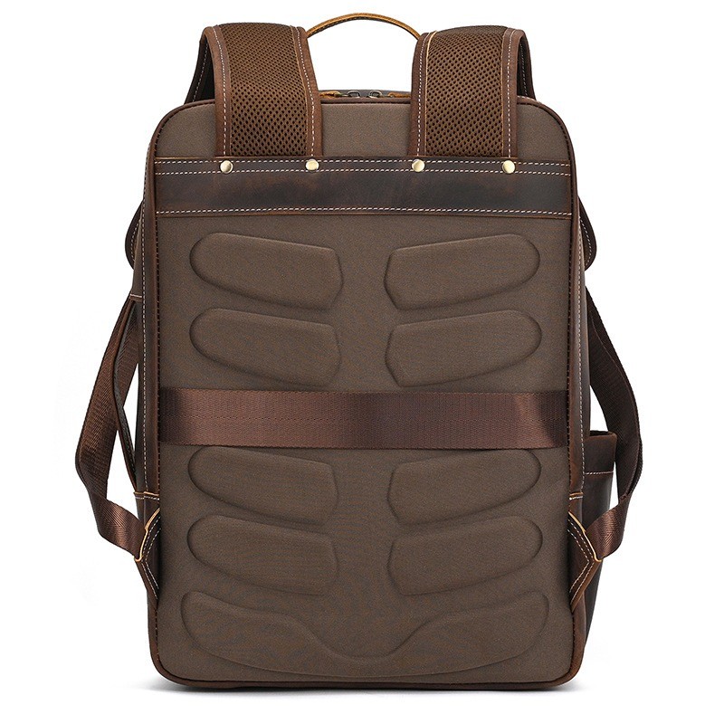 Мужской кожаный рюкзак Portland темно-коричневый - 3 фото