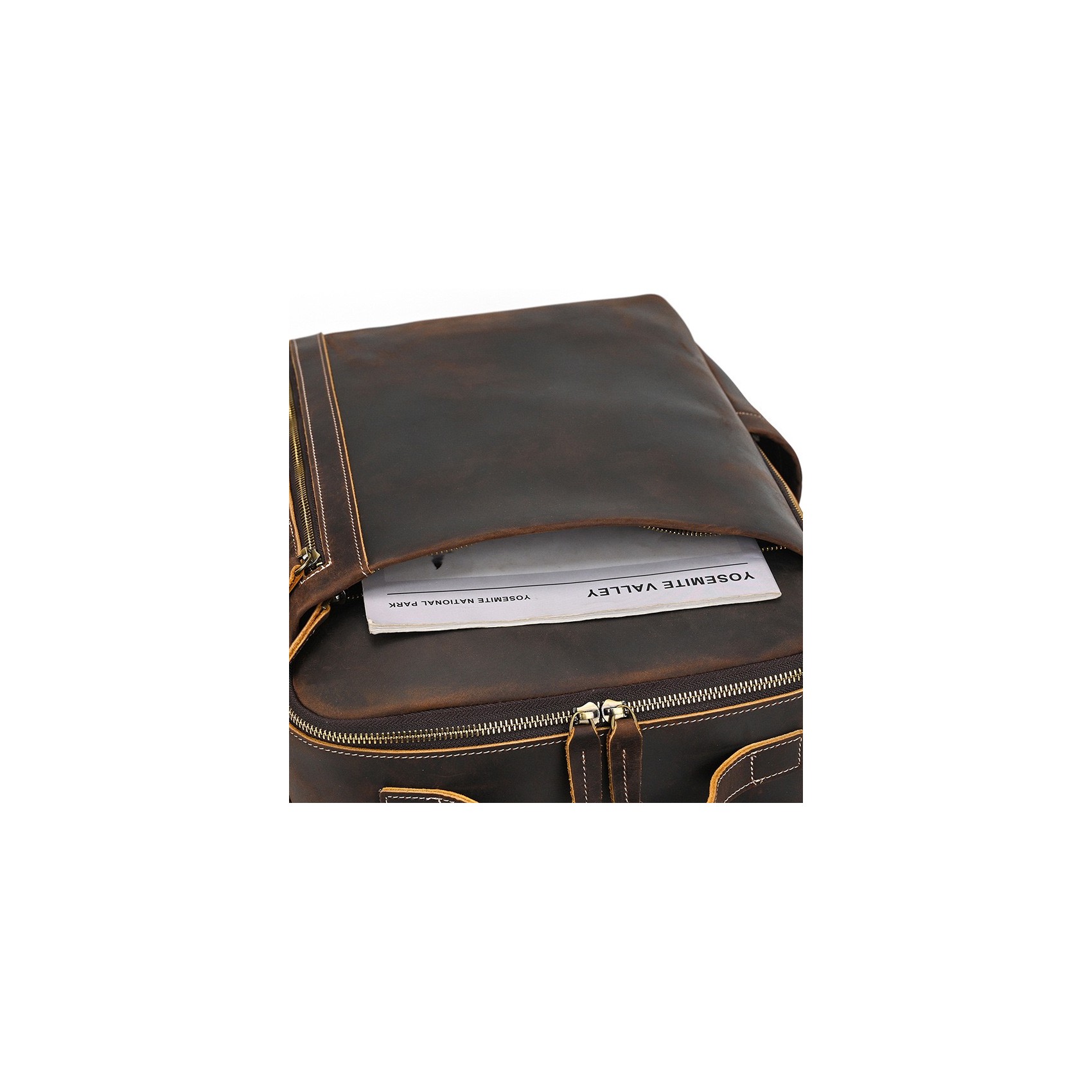 Мужской кожаный рюкзак Portland темно-коричневый